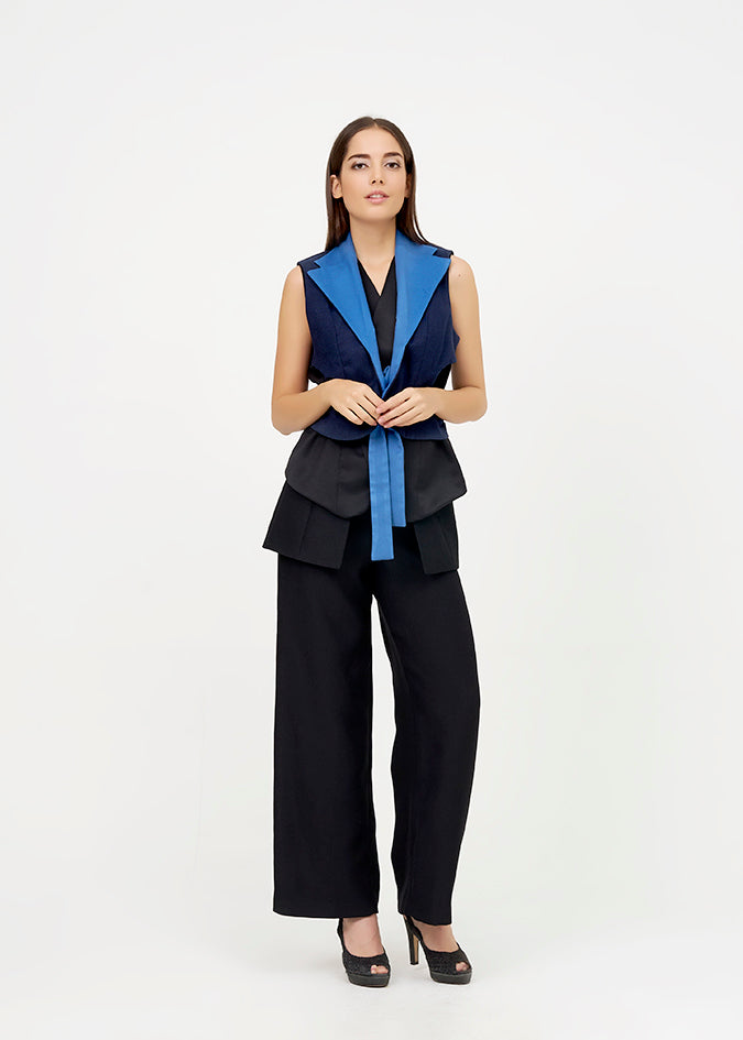 Navy Circle Top