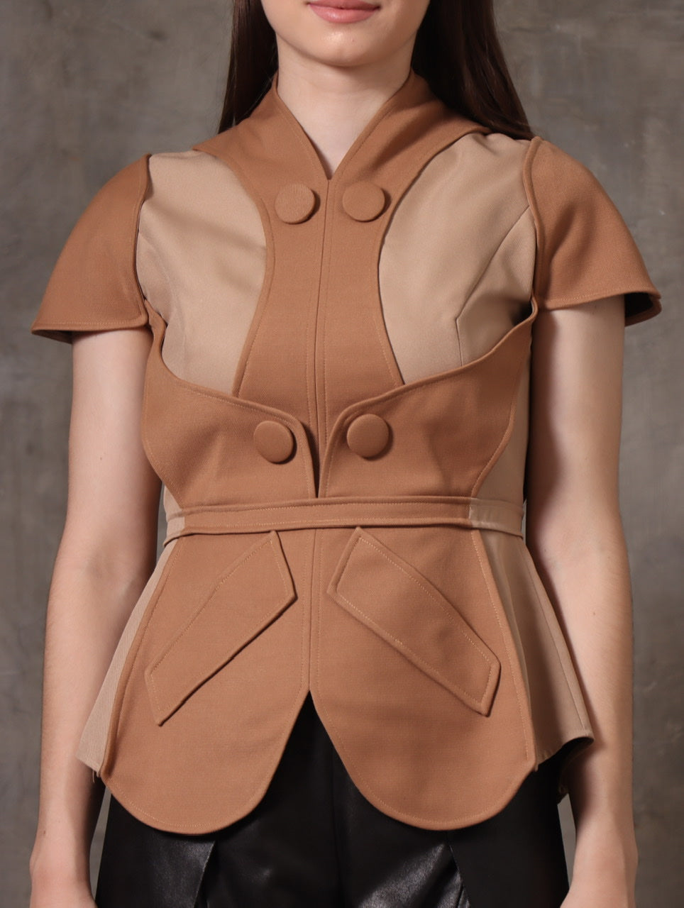 Bloom et Champs Blouse Peplum Kancing Salem