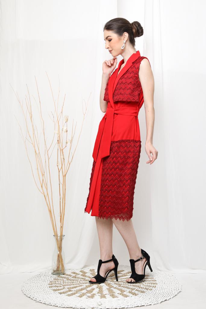 Vest Jinjet Panjang Merah