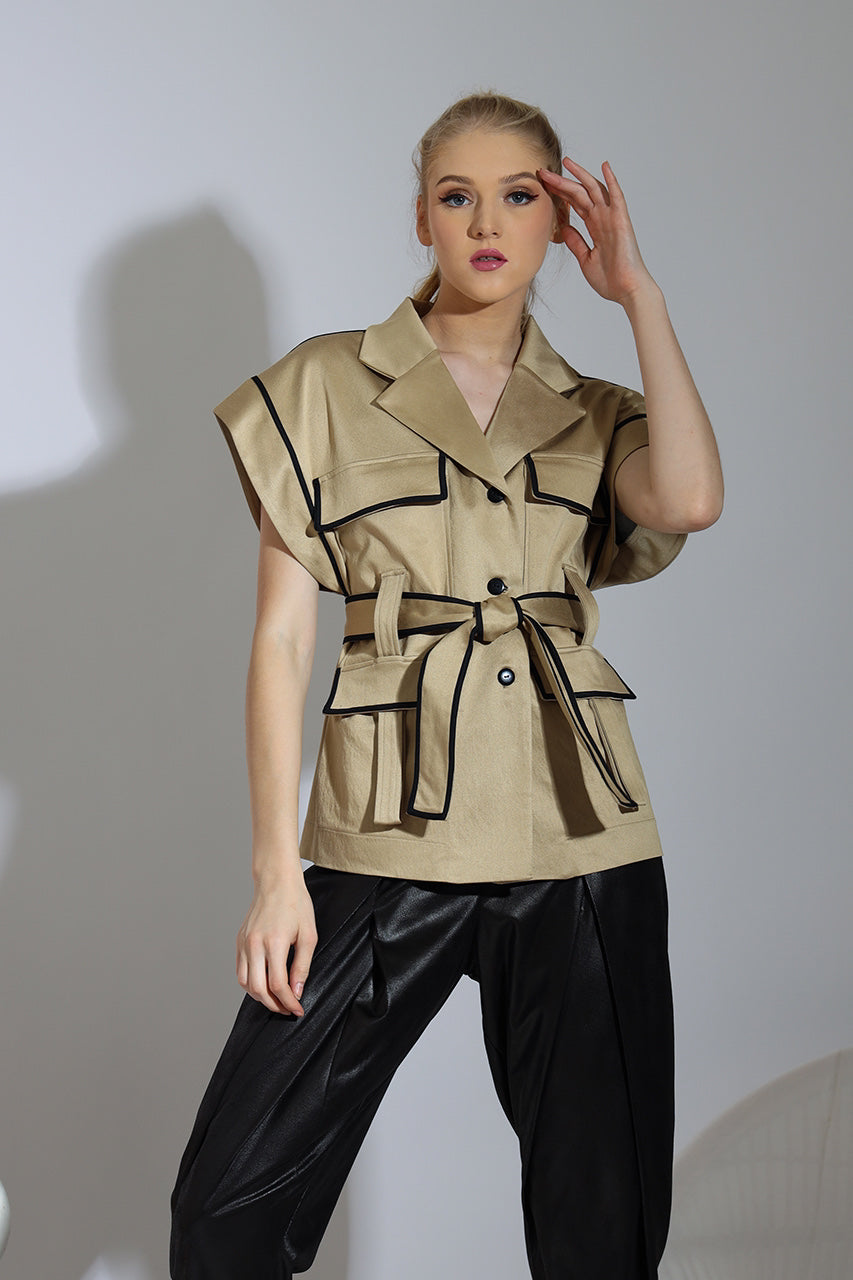 Bloom Kemeja Safari Emas