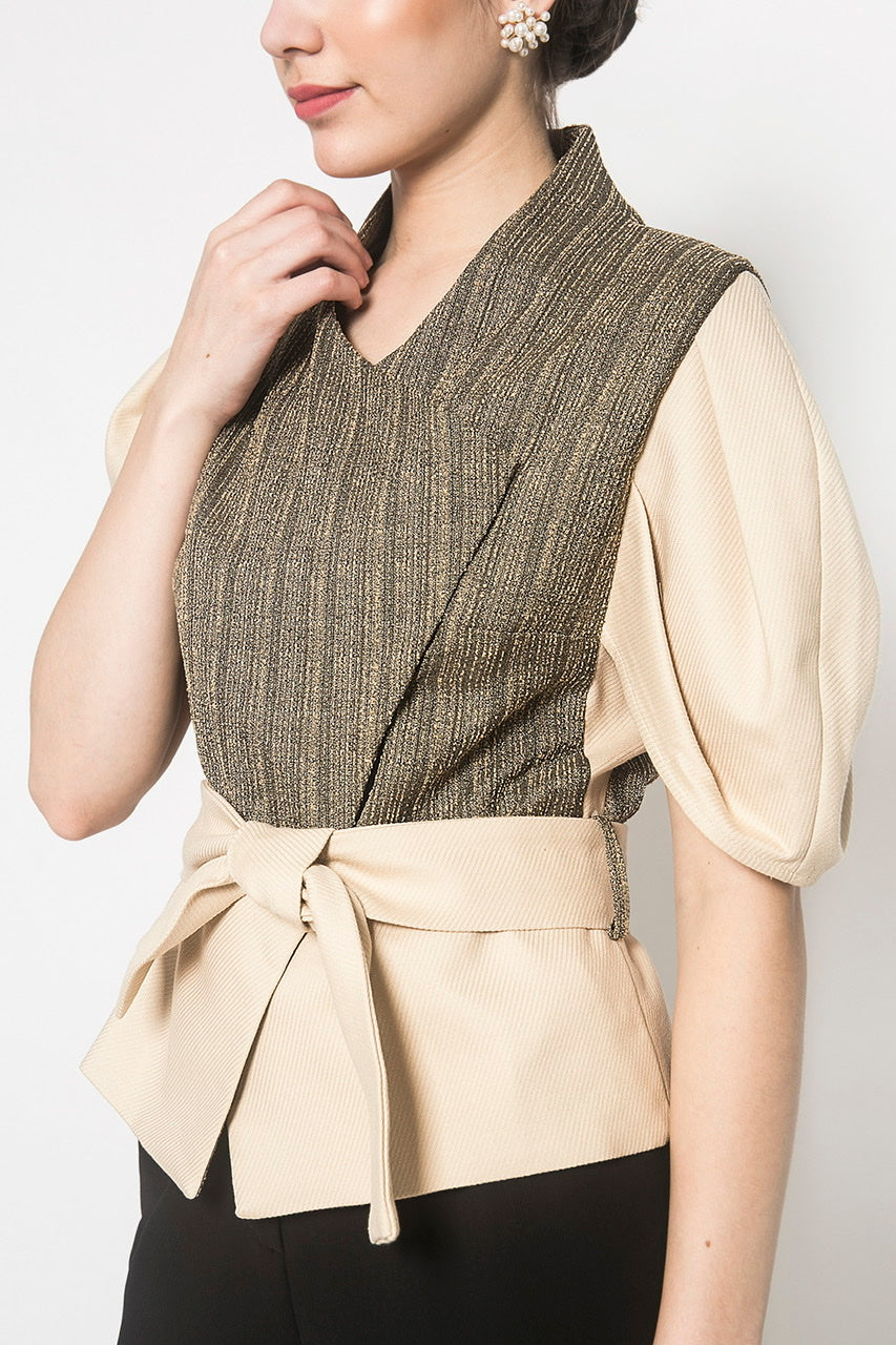 Blazer Tangan Kipas Krem