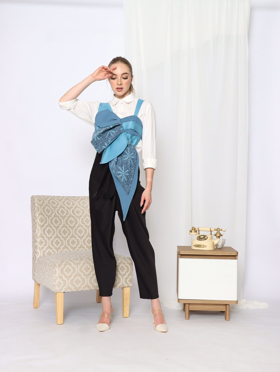 Romper Top in Sky Blue