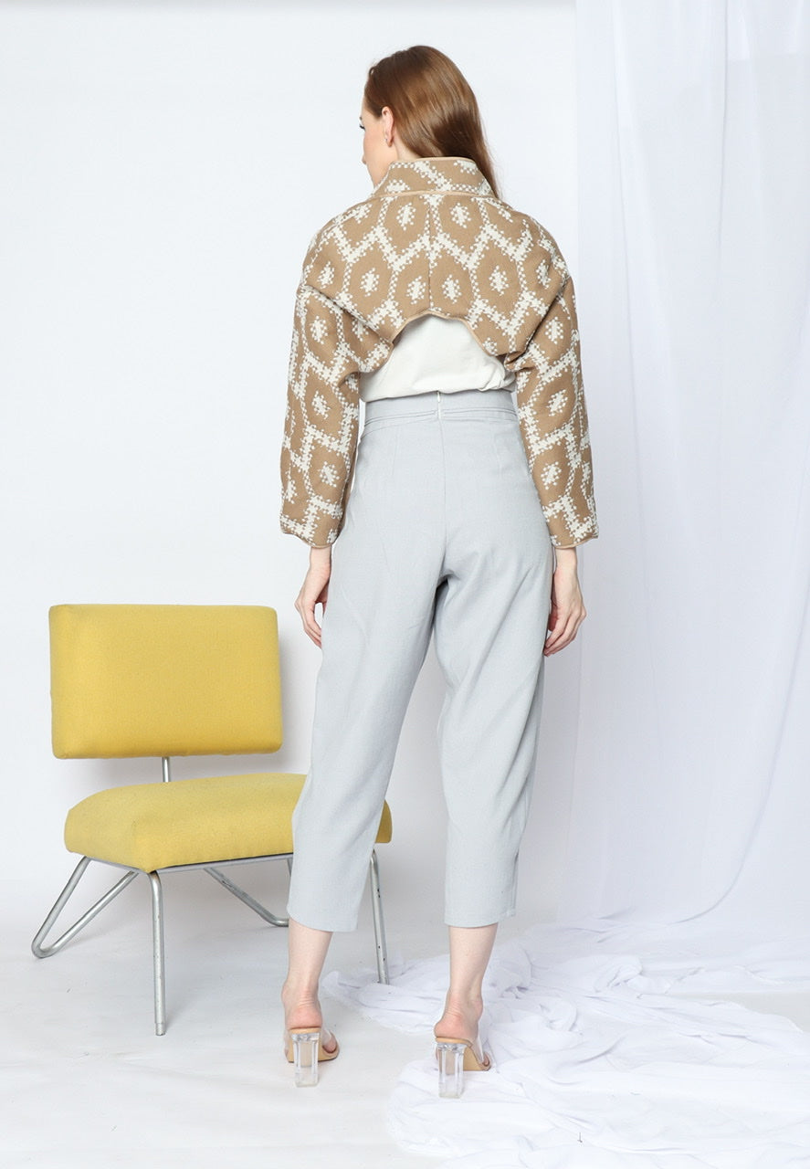 Top Setengah Cape Outer in Beige