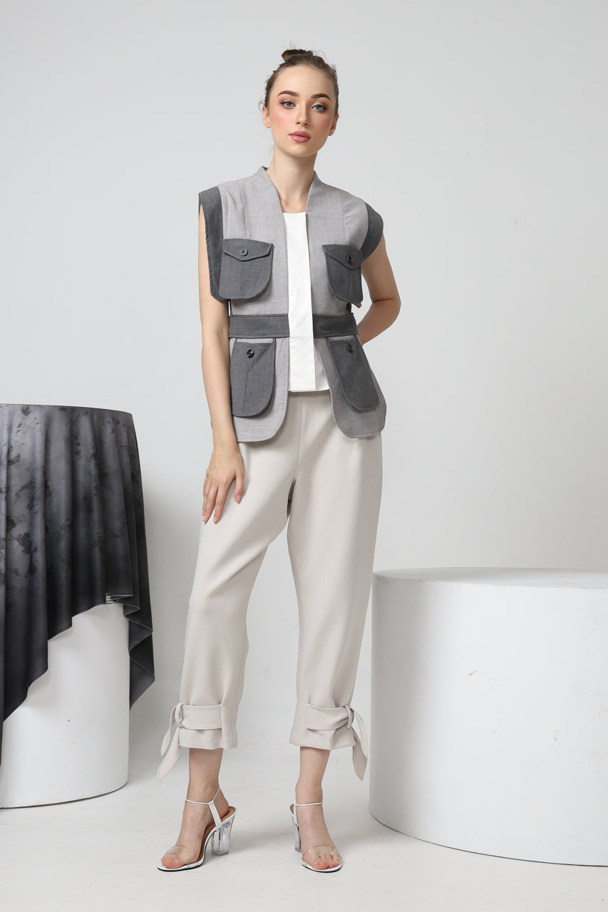 Bloom et Champs Kemeja Kantong Abu