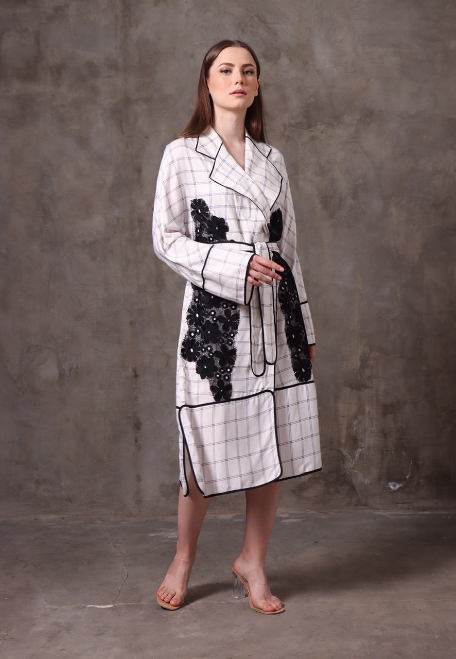 Bloom et Home Vest Panjang Brukat