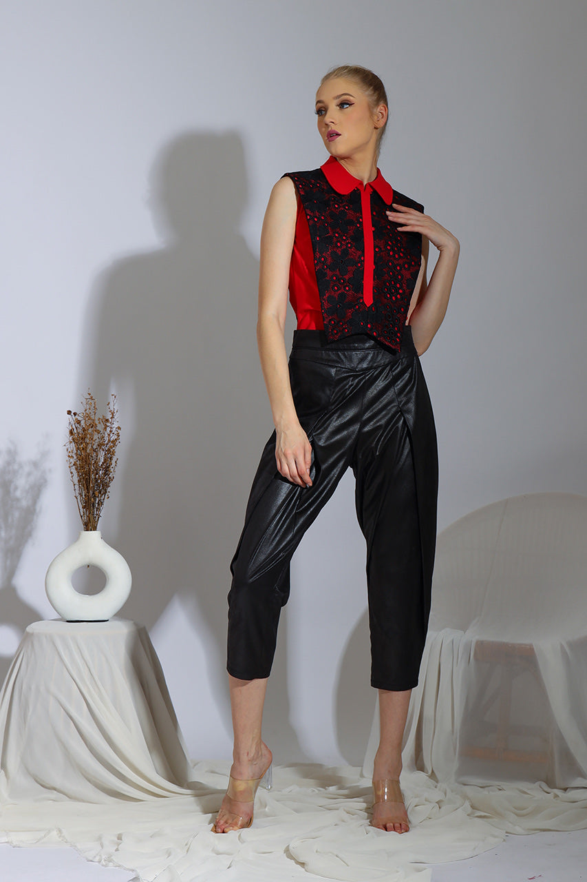 Kemeja Sleeveless Merah