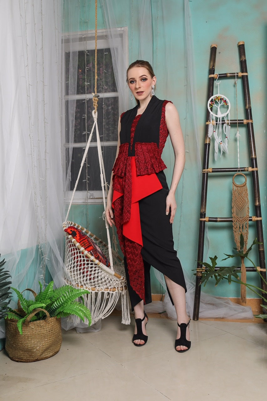 Dress Merah Renda