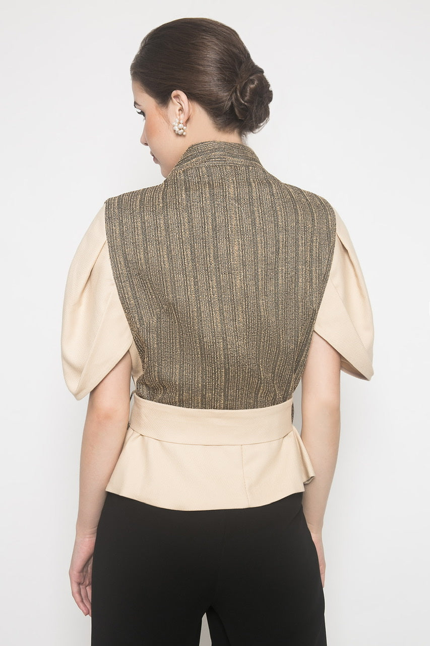 Blazer Tangan Kipas Krem