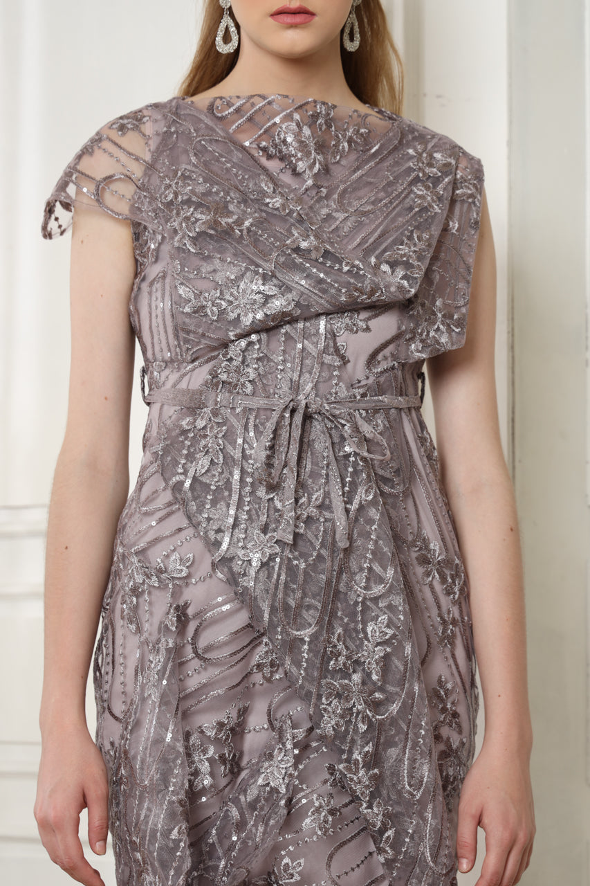 Bloom et Champs Dress Sumba Mauve Sequinned