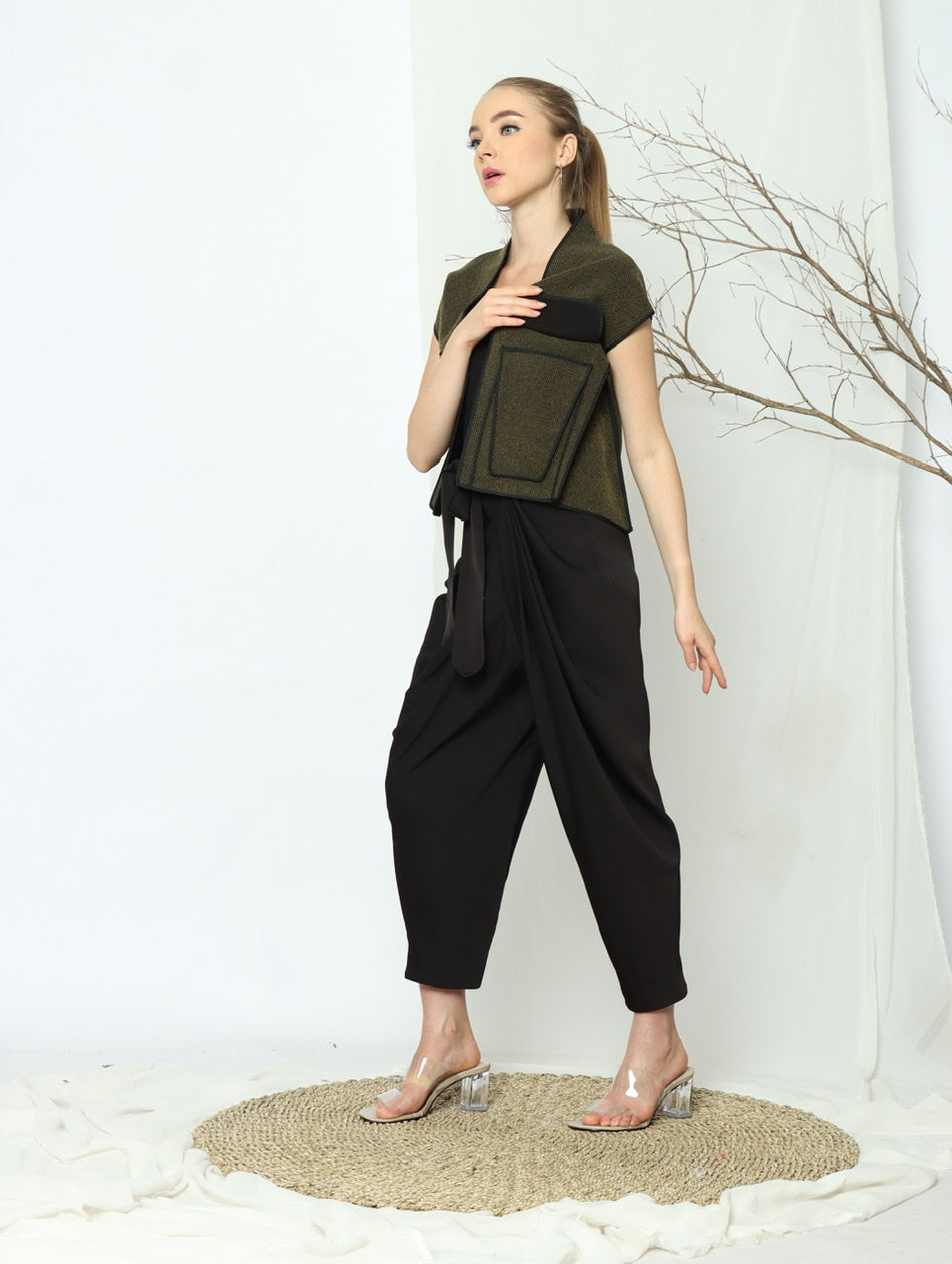 Bloom et Champs Outer Kaku in  Olive Green