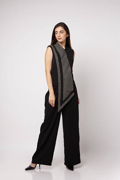 Lapel Top Black