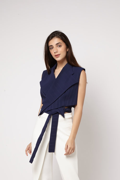 Navy Crop Top