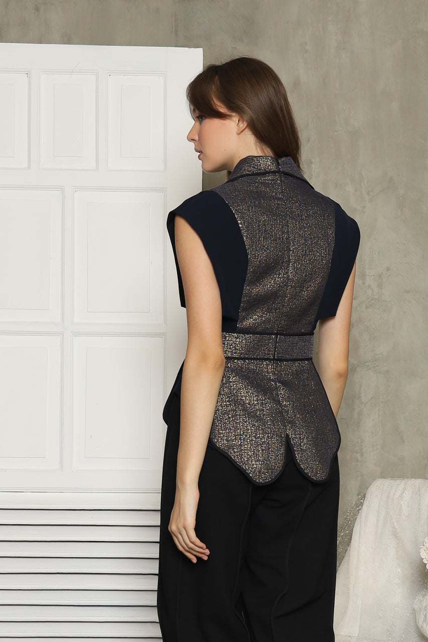 Bloom et Champs Blazer Kipas Navy Emas