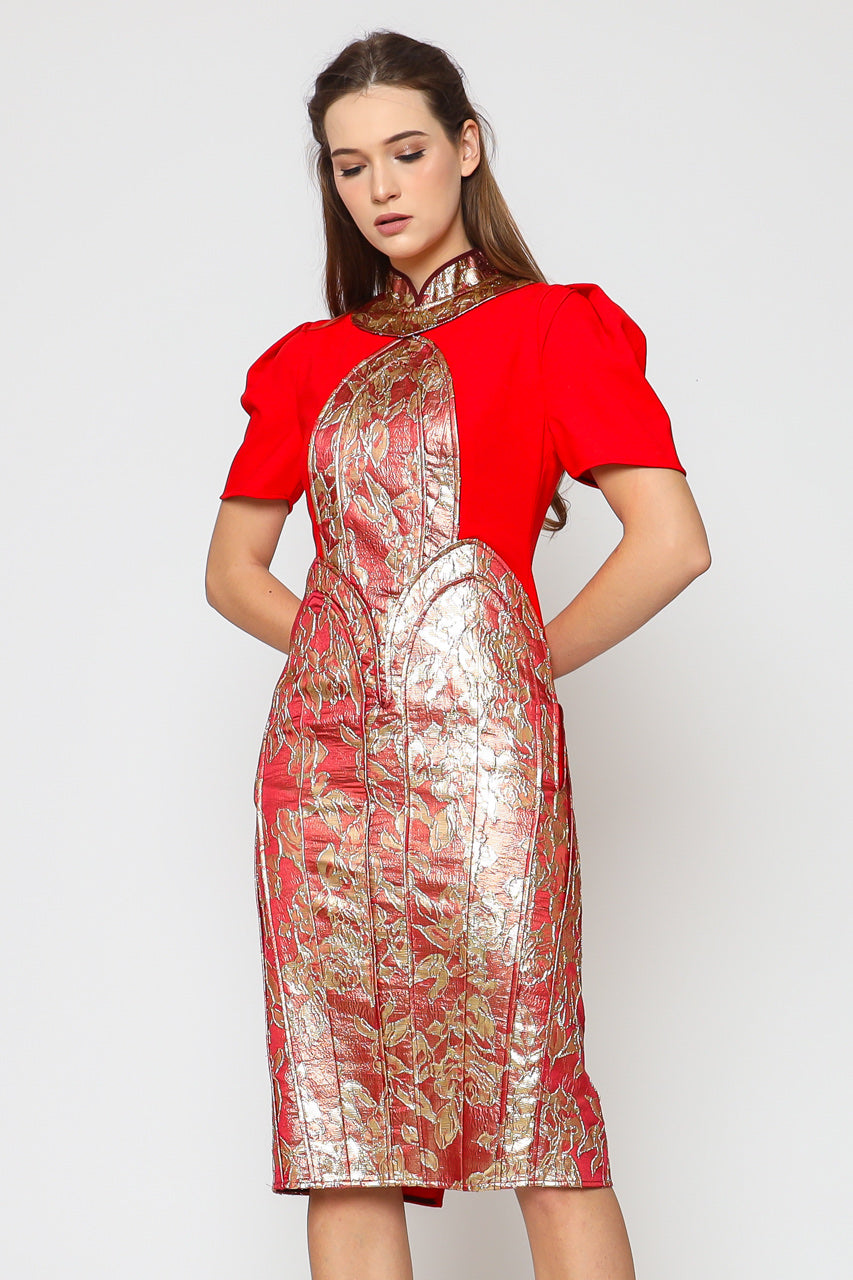 Dress Cheongsam Merah