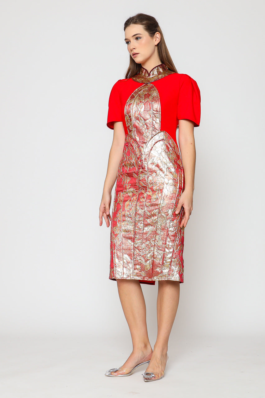 Dress Cheongsam Merah