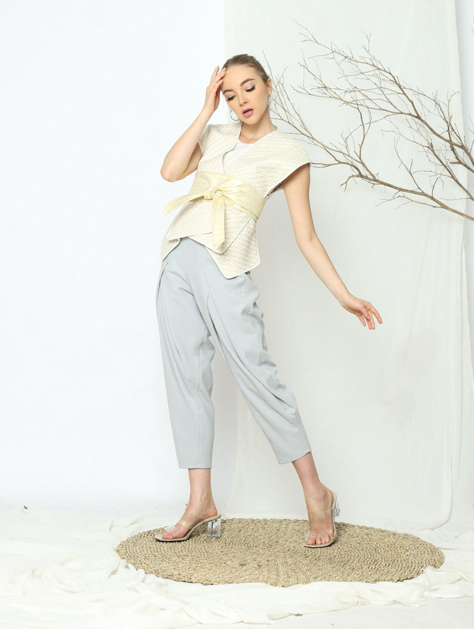 Outer Kaku Patterned Krem