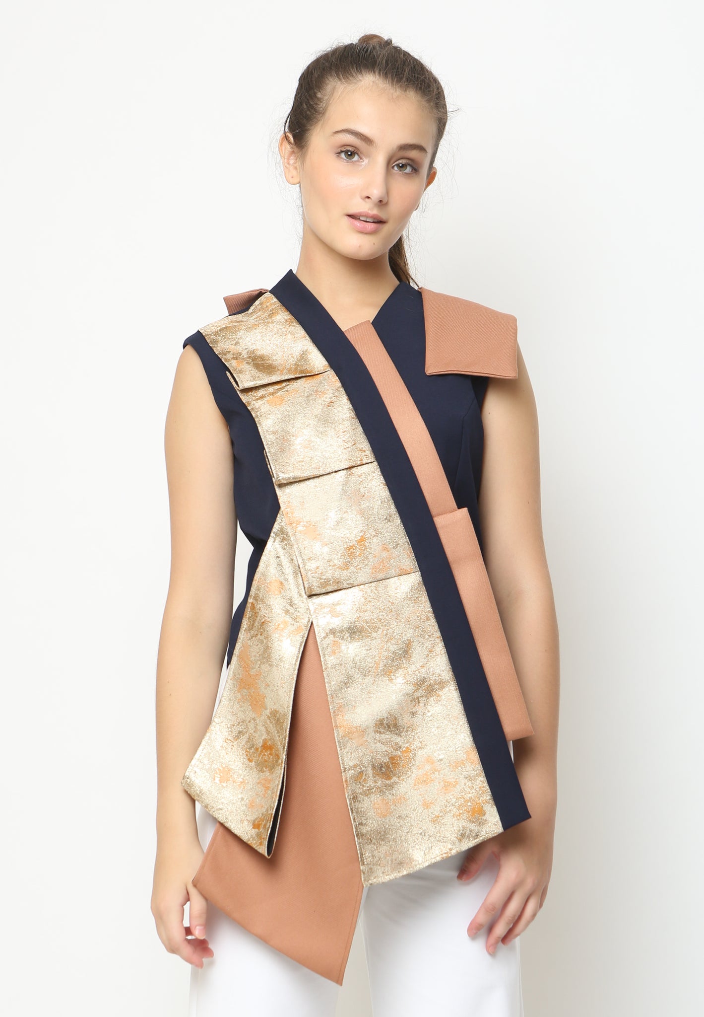 Top Jacquard Lapel