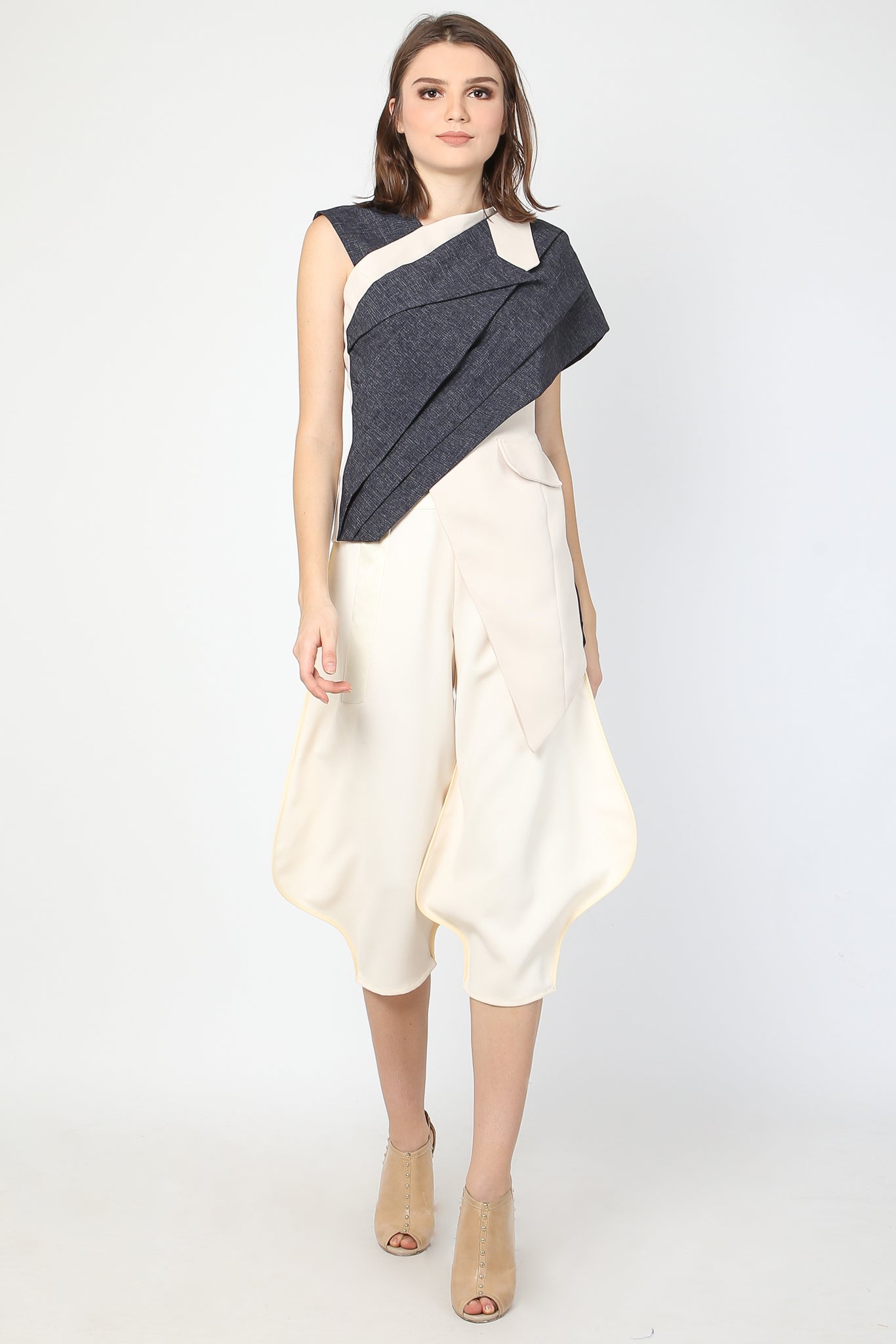 Top Kemben Lapel BW