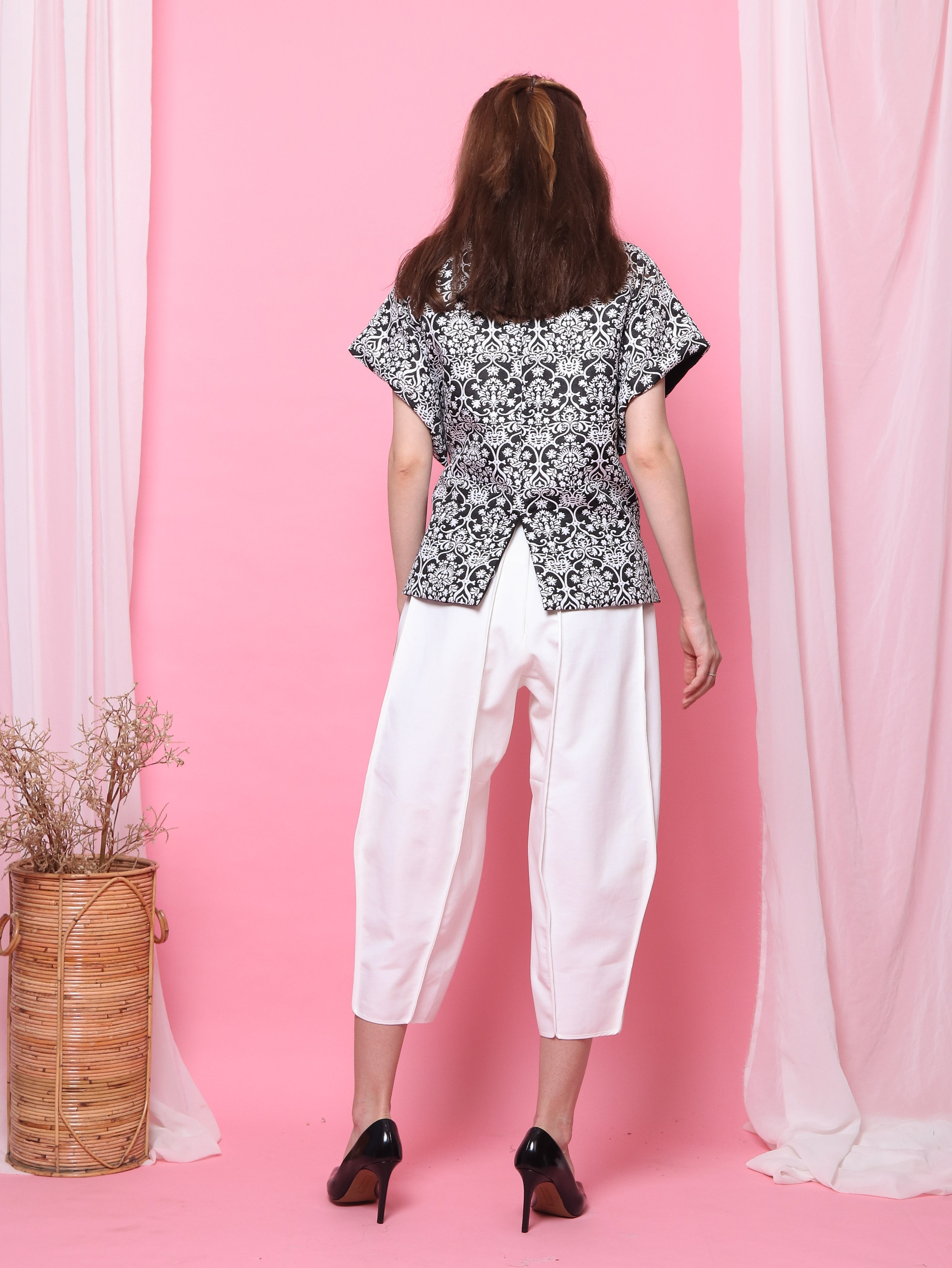 TOP KIMONO PATTERNED
