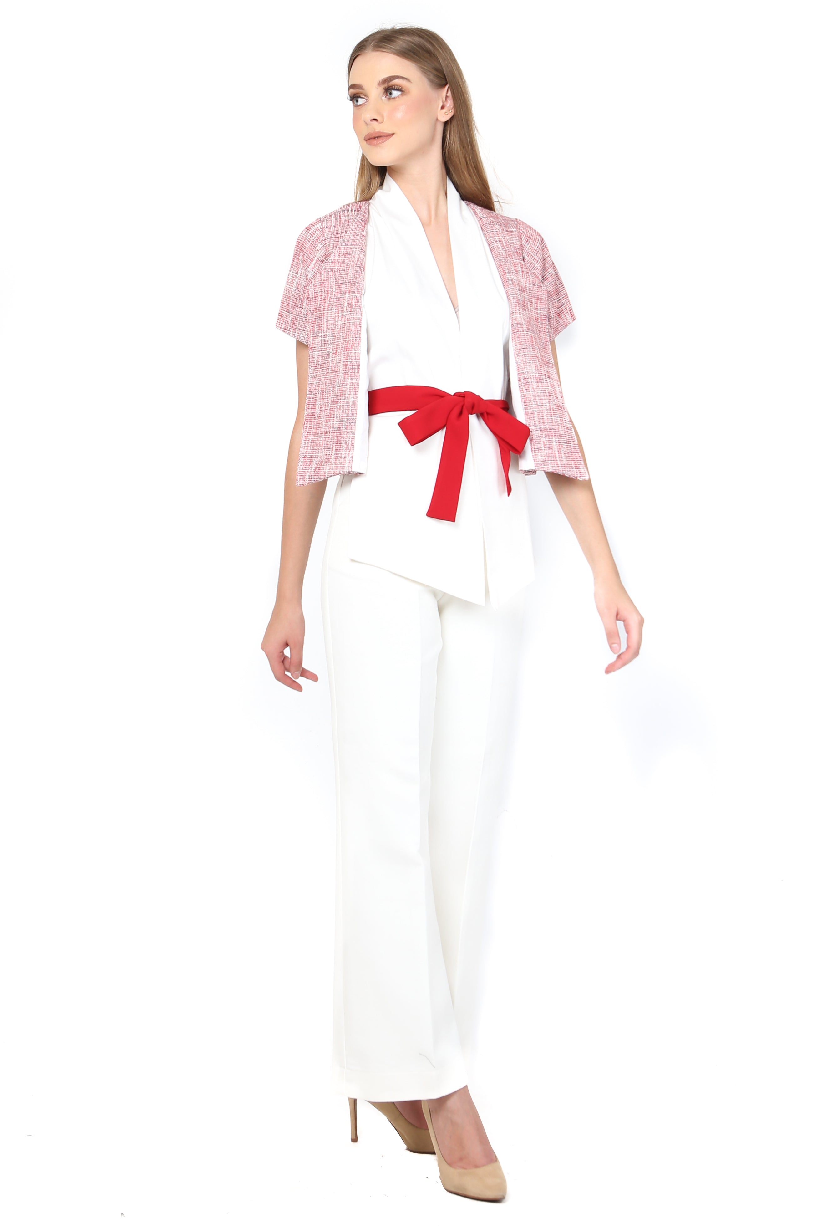 Top Kimono Rois Merah