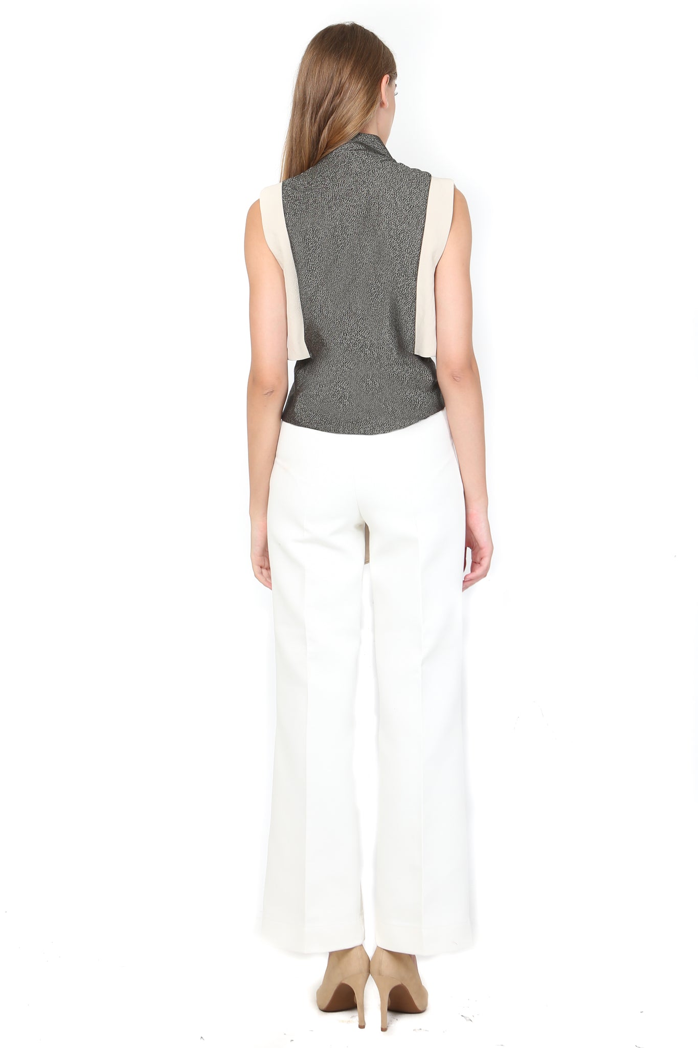 Top Vest Tangan Beige