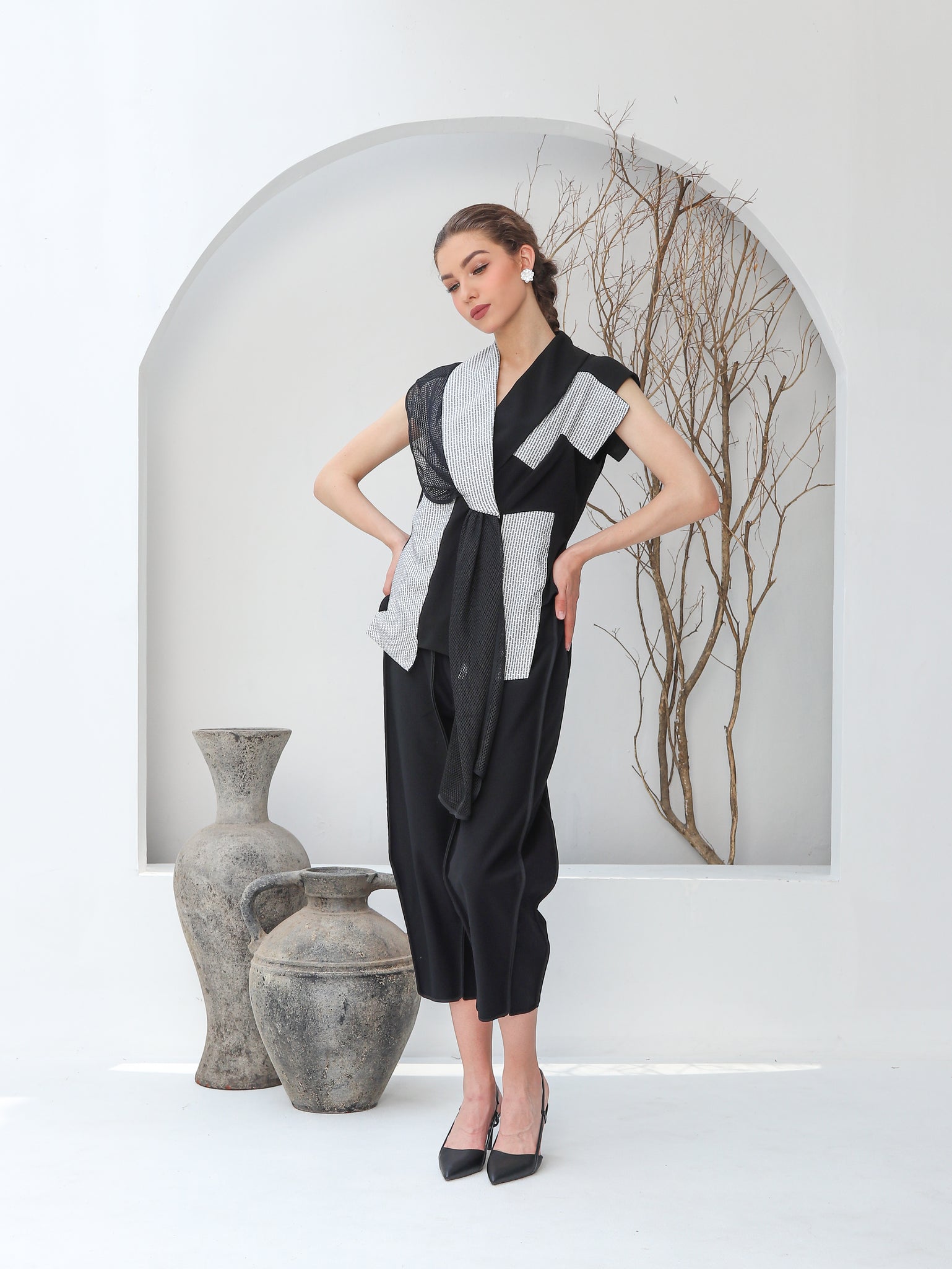TOP JALA CHECKERED