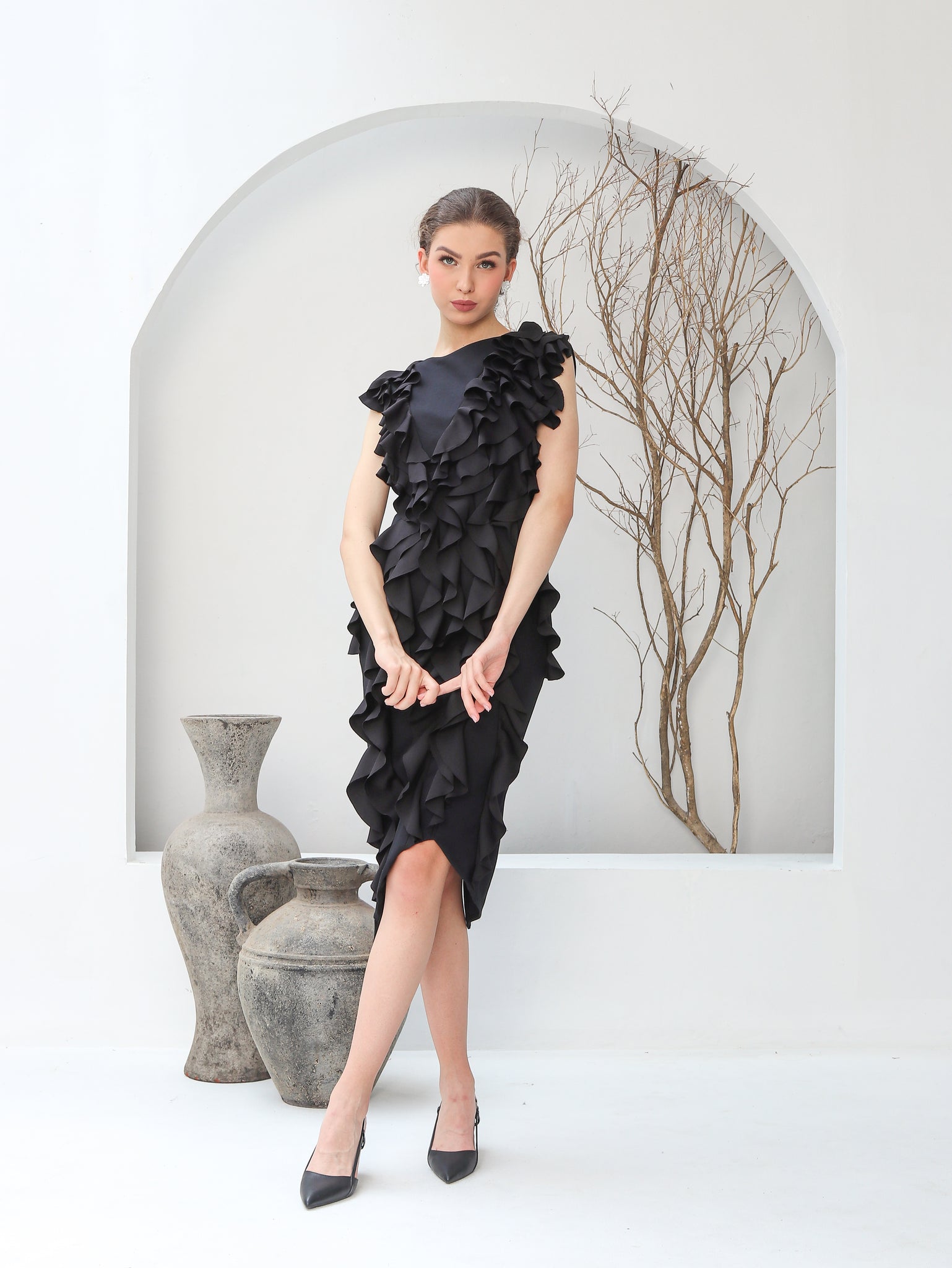 DRESS RUMBAI HITAM