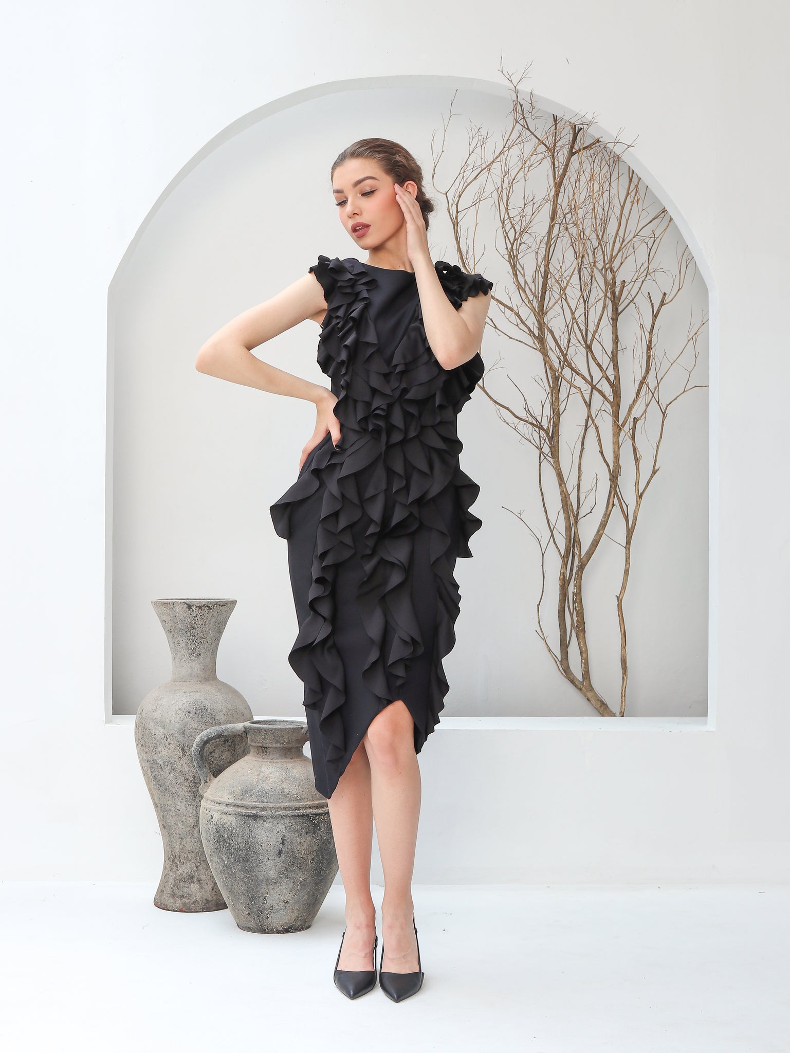 DRESS RUMBAI HITAM