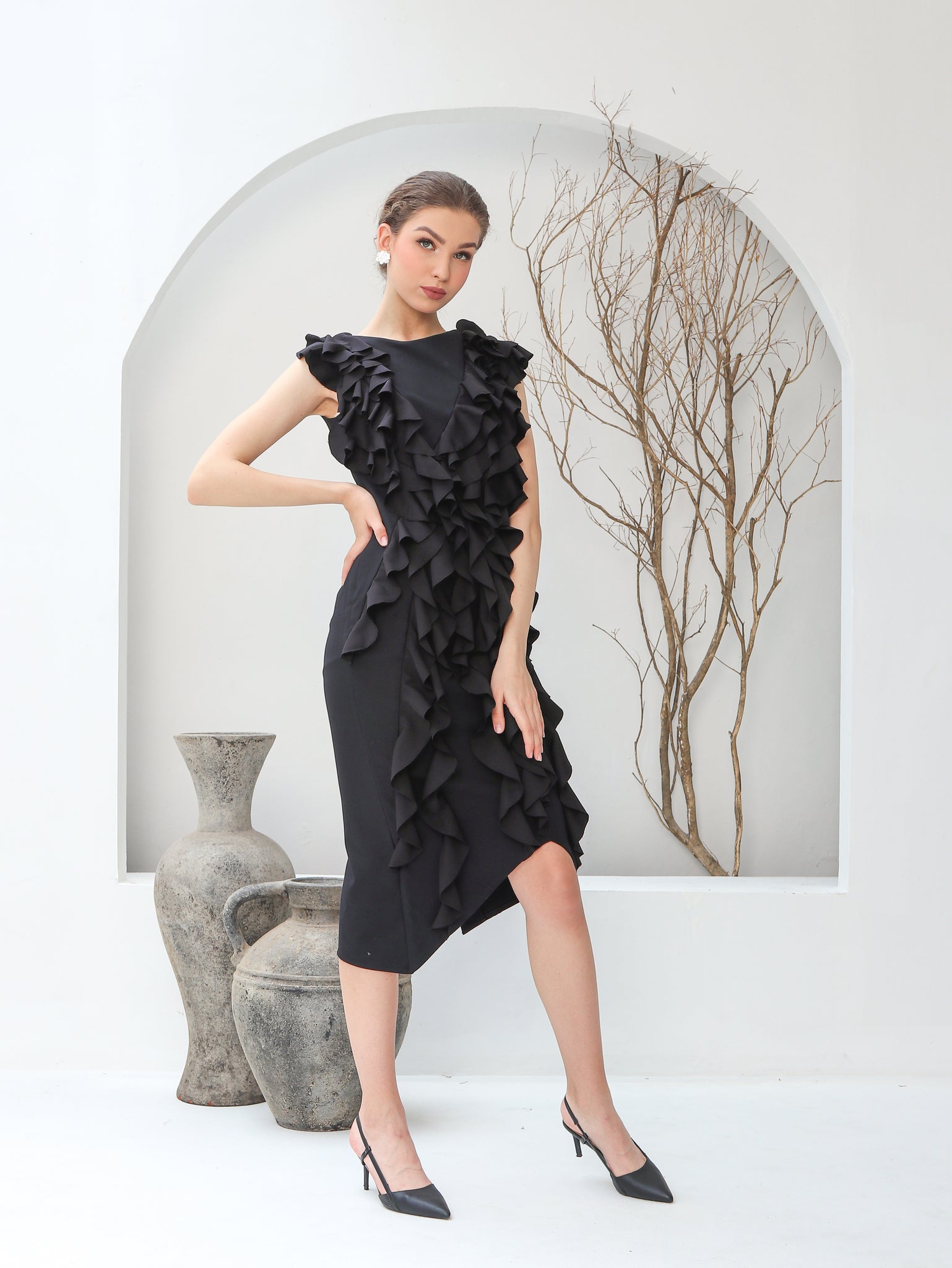 DRESS RUMBAI HITAM