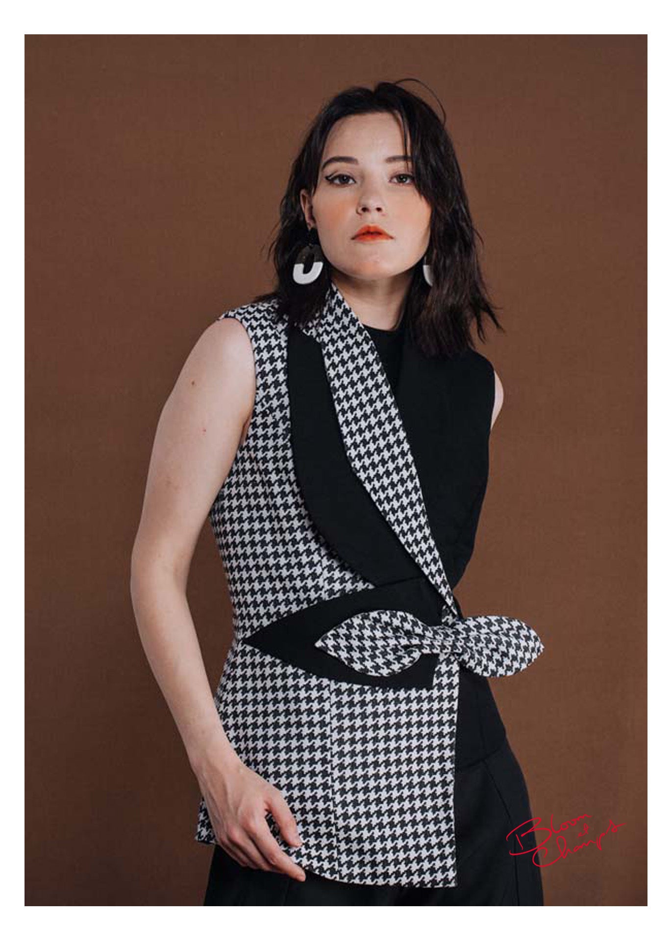 Vest Bunga Balen checkered top