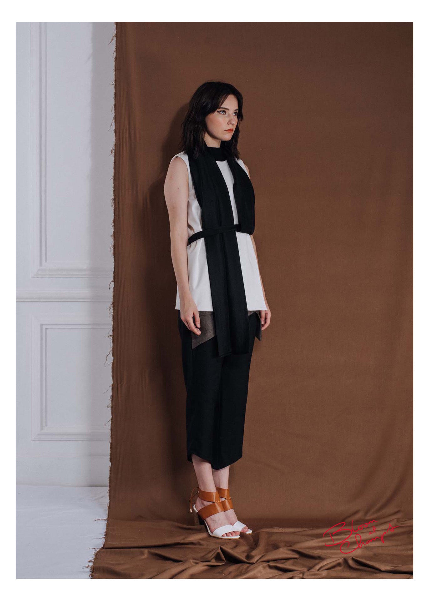 Sleeveless Scarf Top