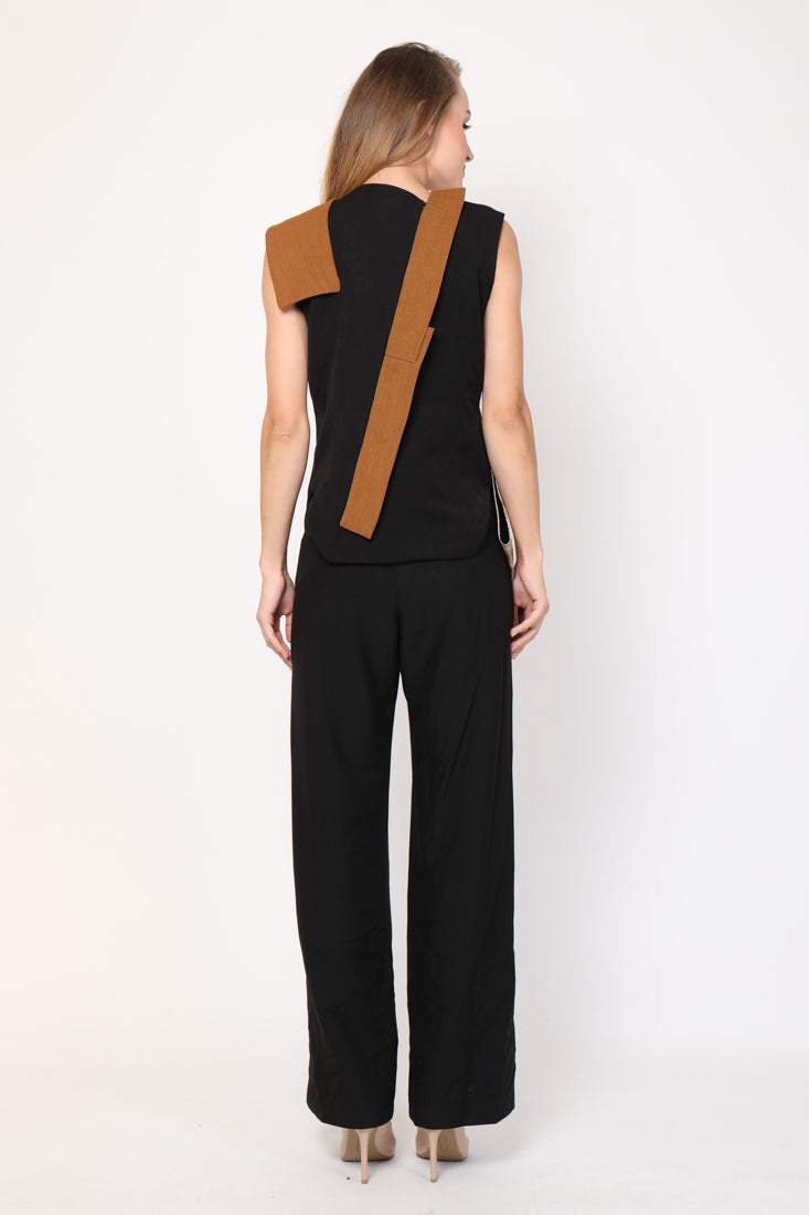 Top Jacquard Lapel Emas