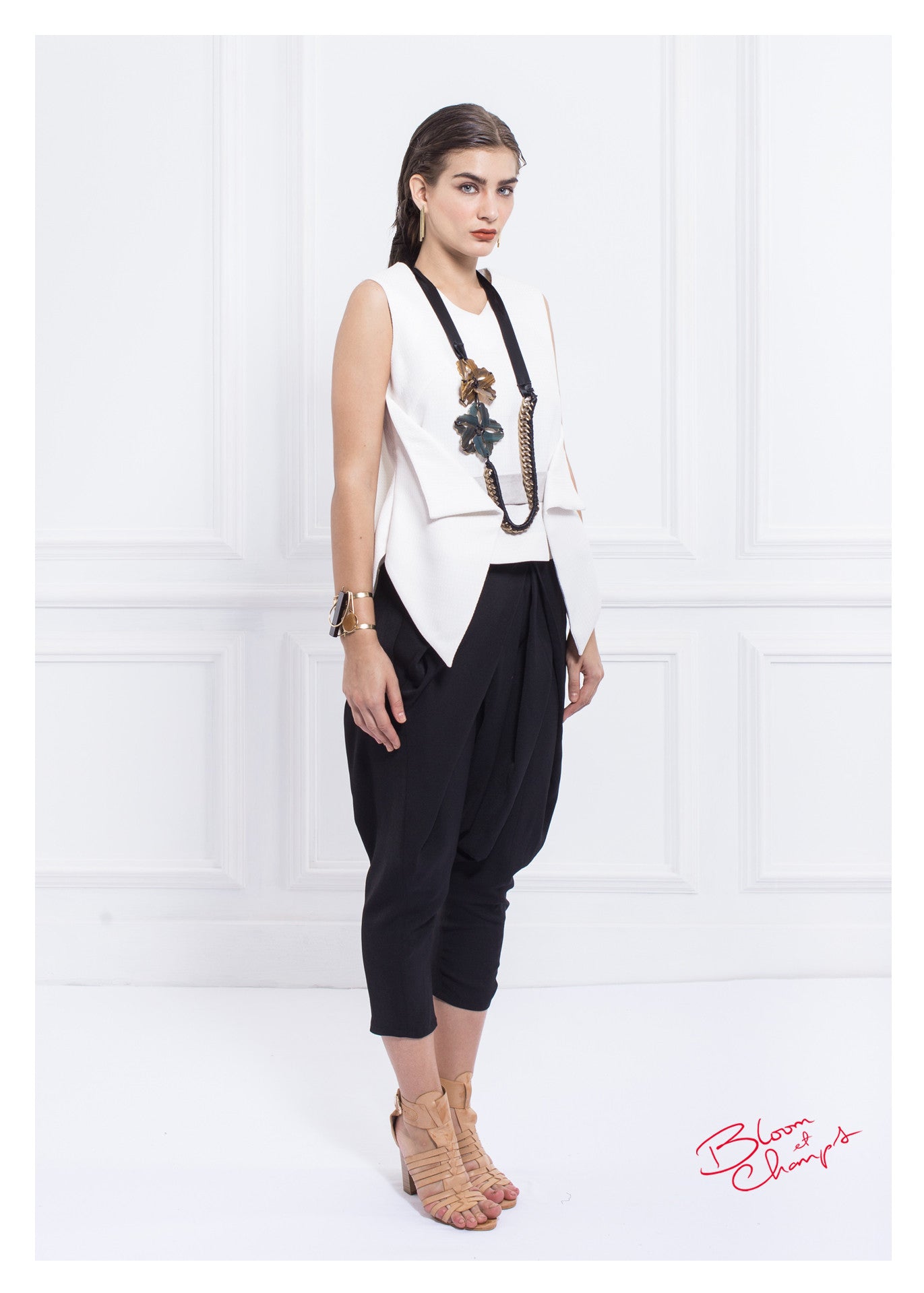 Suede Belted Top