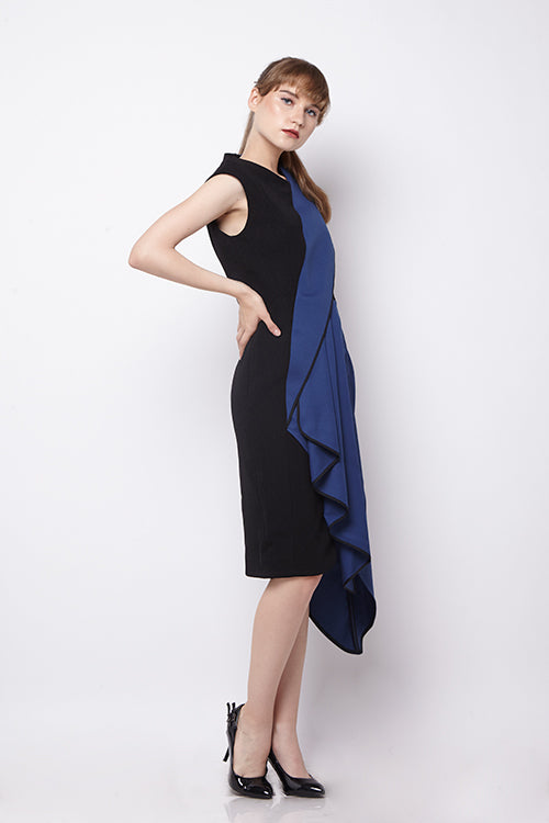 Dress Kipas Biru