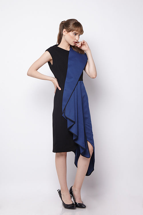 Dress Kipas Biru
