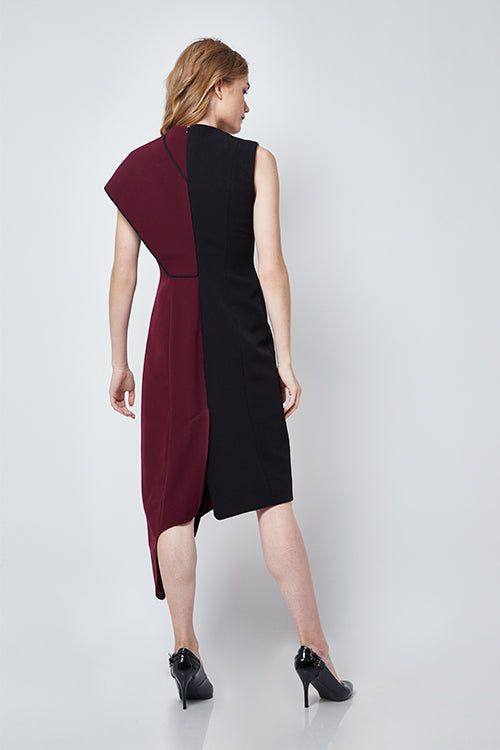 Dress Maroon Kipas