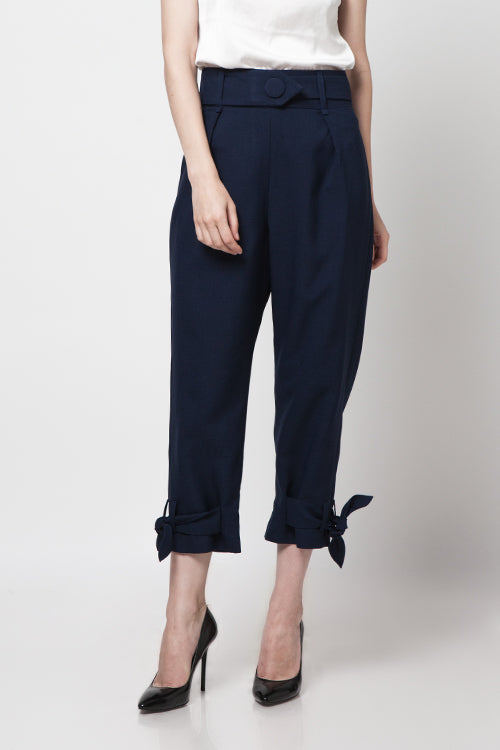 Navy Tie Pants