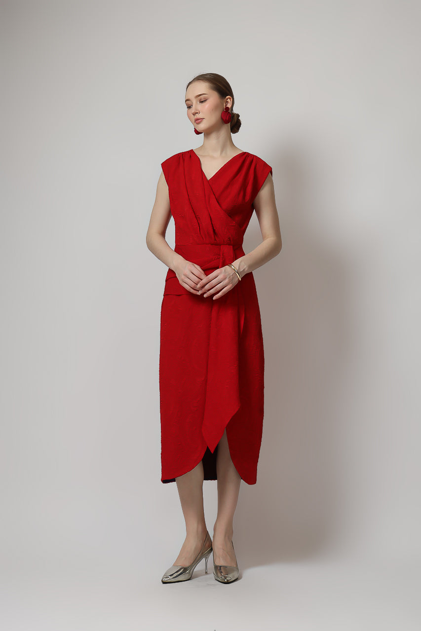 Bloom et Champs Dress Sylvie Emboseed Merah