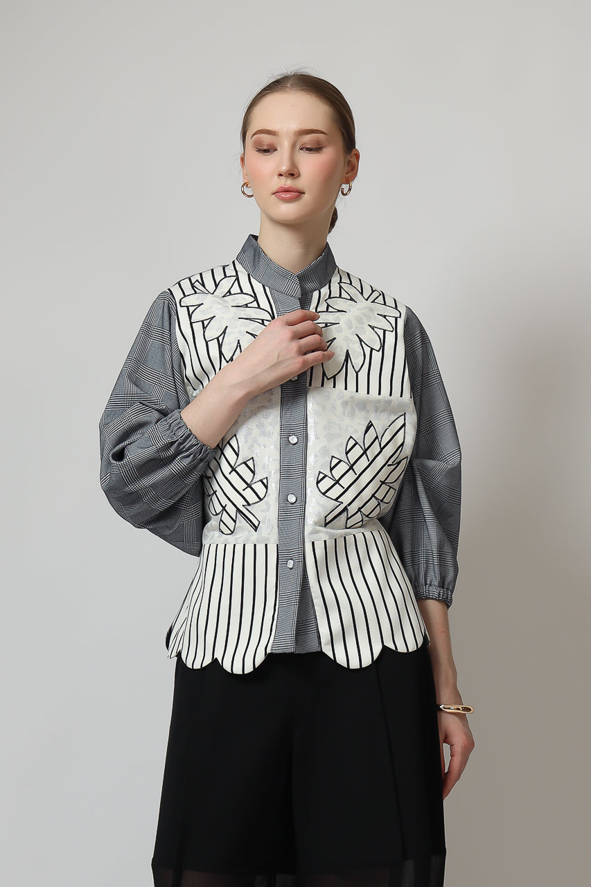 Bloom et Champs Pinnacle Shirt in Grey Checkered
