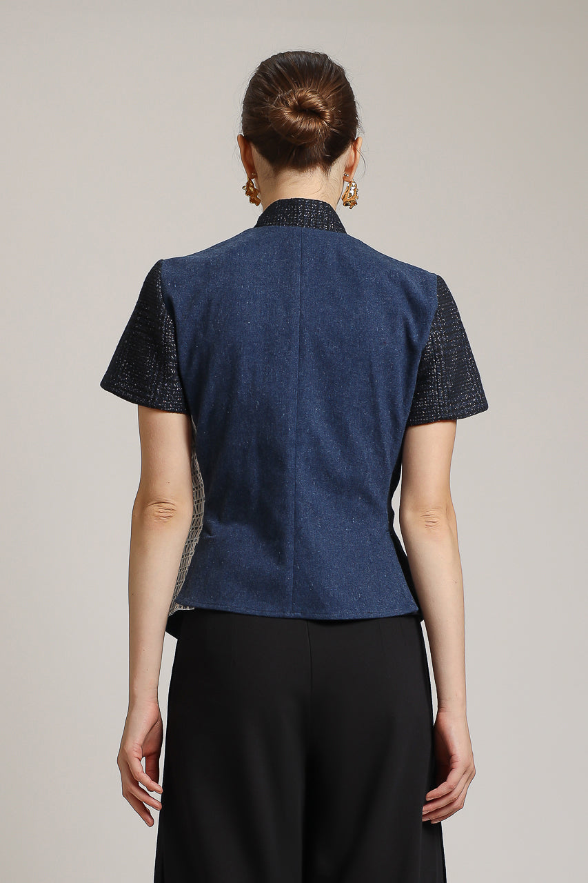 Bloom et Champs Kemeja Diagonal Lengan Pendek