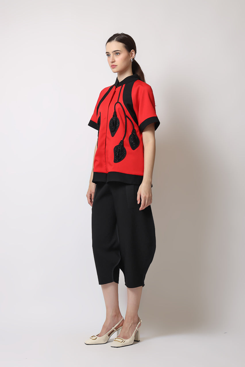 Bloom et Champs Red Lampion Blouse / Celana Terompet