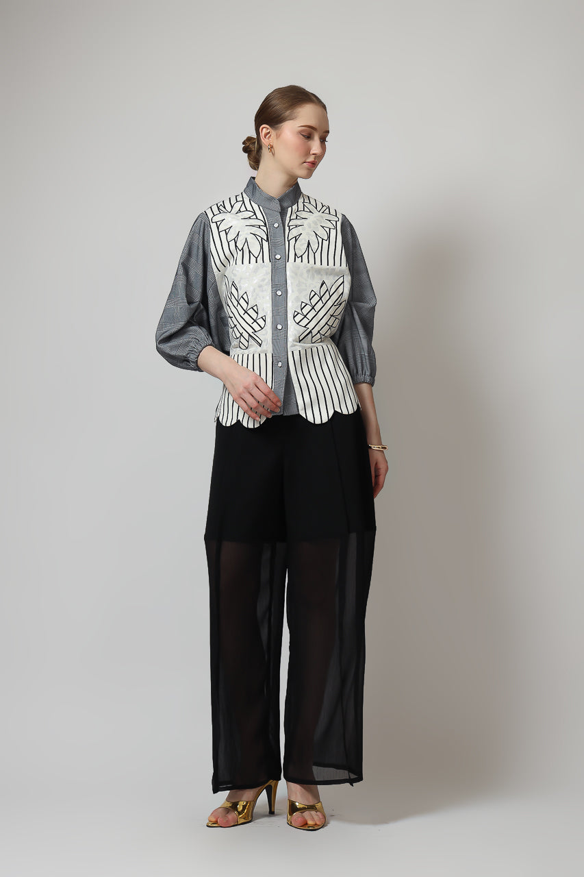 Bloom et Champs Pinnacle Shirt in Grey Checkered