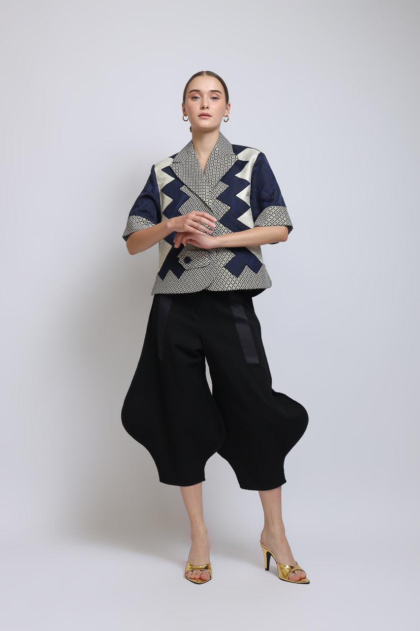 Bloom et Champs Blouse Jacquard Zigzag/Celana Terompet