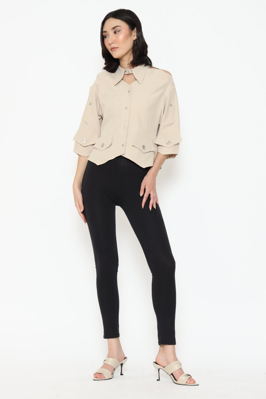 Bloom et Champs Shoulder Slit Shirt