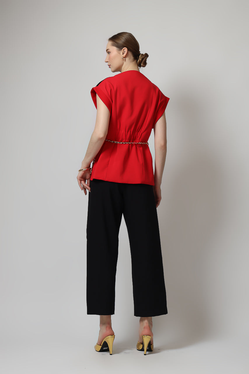 Bloom et Champs AK Chain Belt Blouse