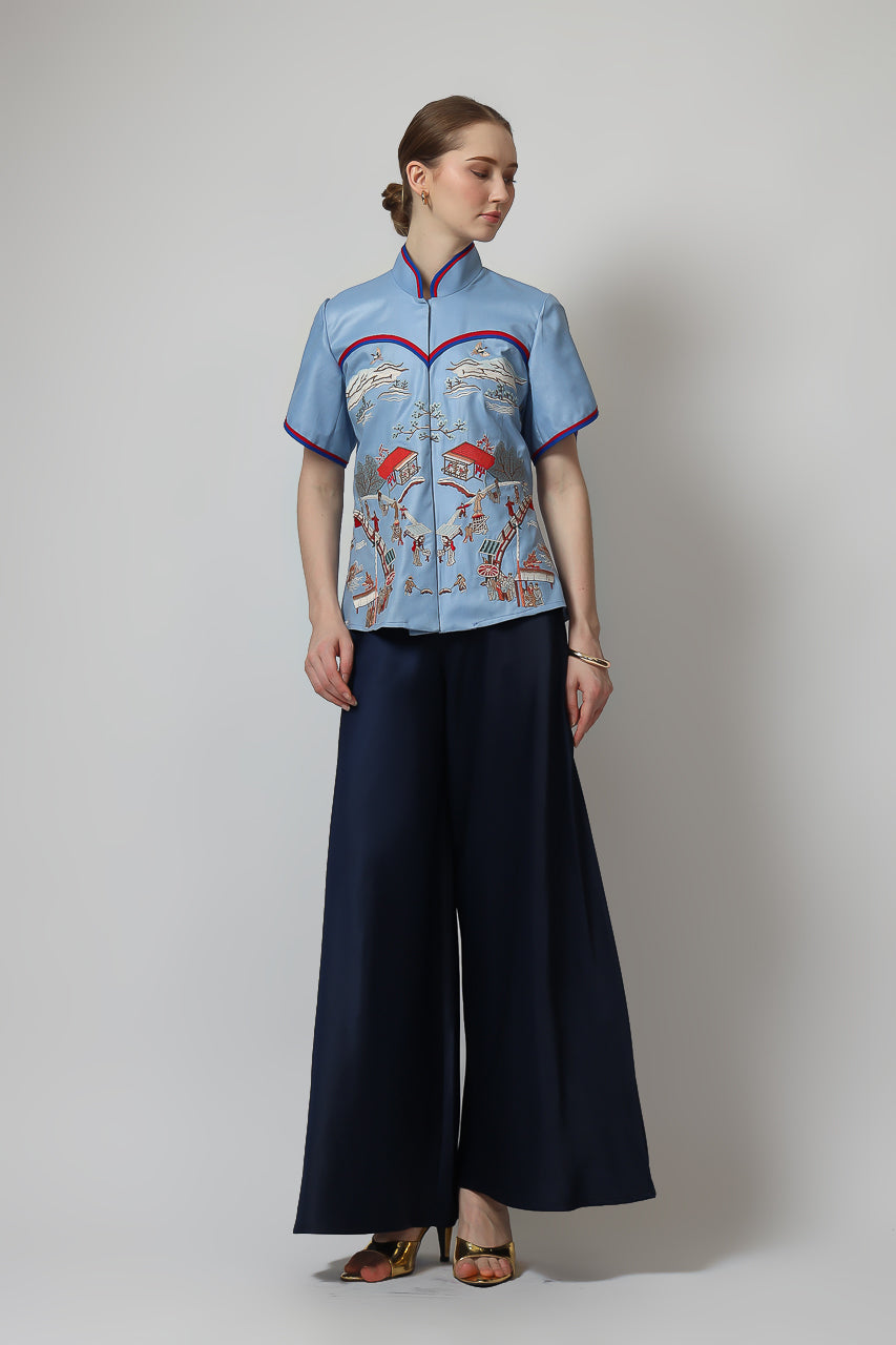 Bloom et Champs Pagoda Embroidered Shirt