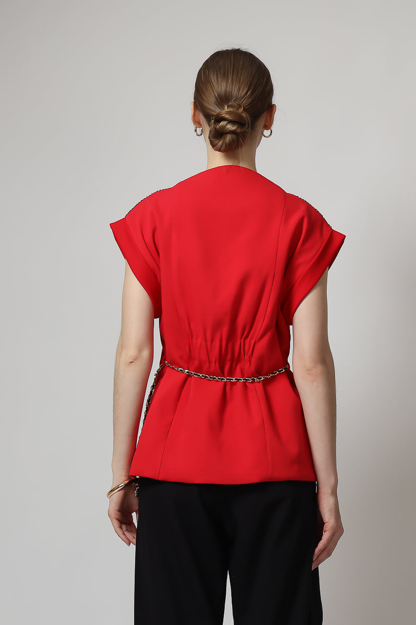 Bloom et Champs AK Chain Belt Blouse
