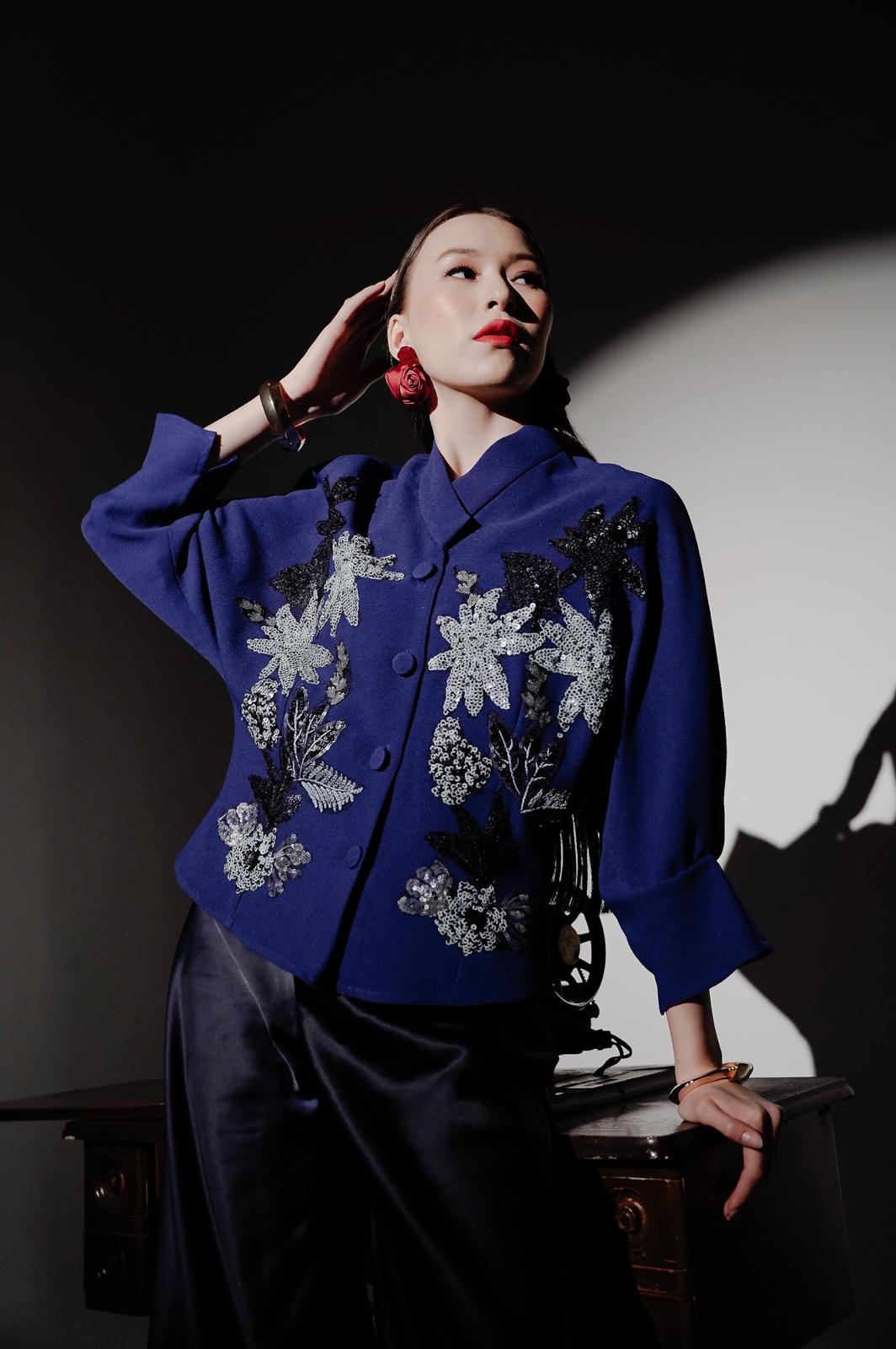 Bloom et Champs Blazer Payet Biru Elektrik