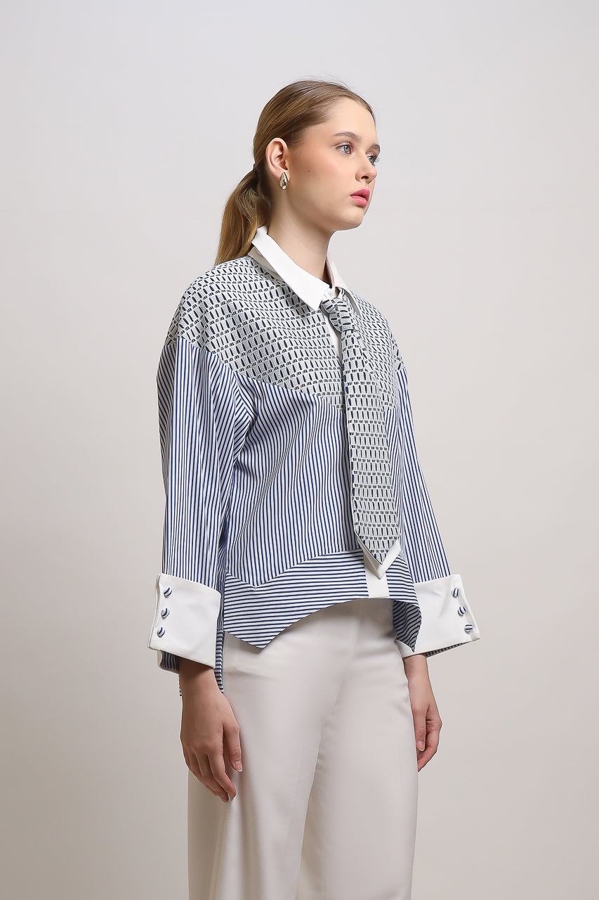 Bloom et Champs Kemeja Dasi Denim