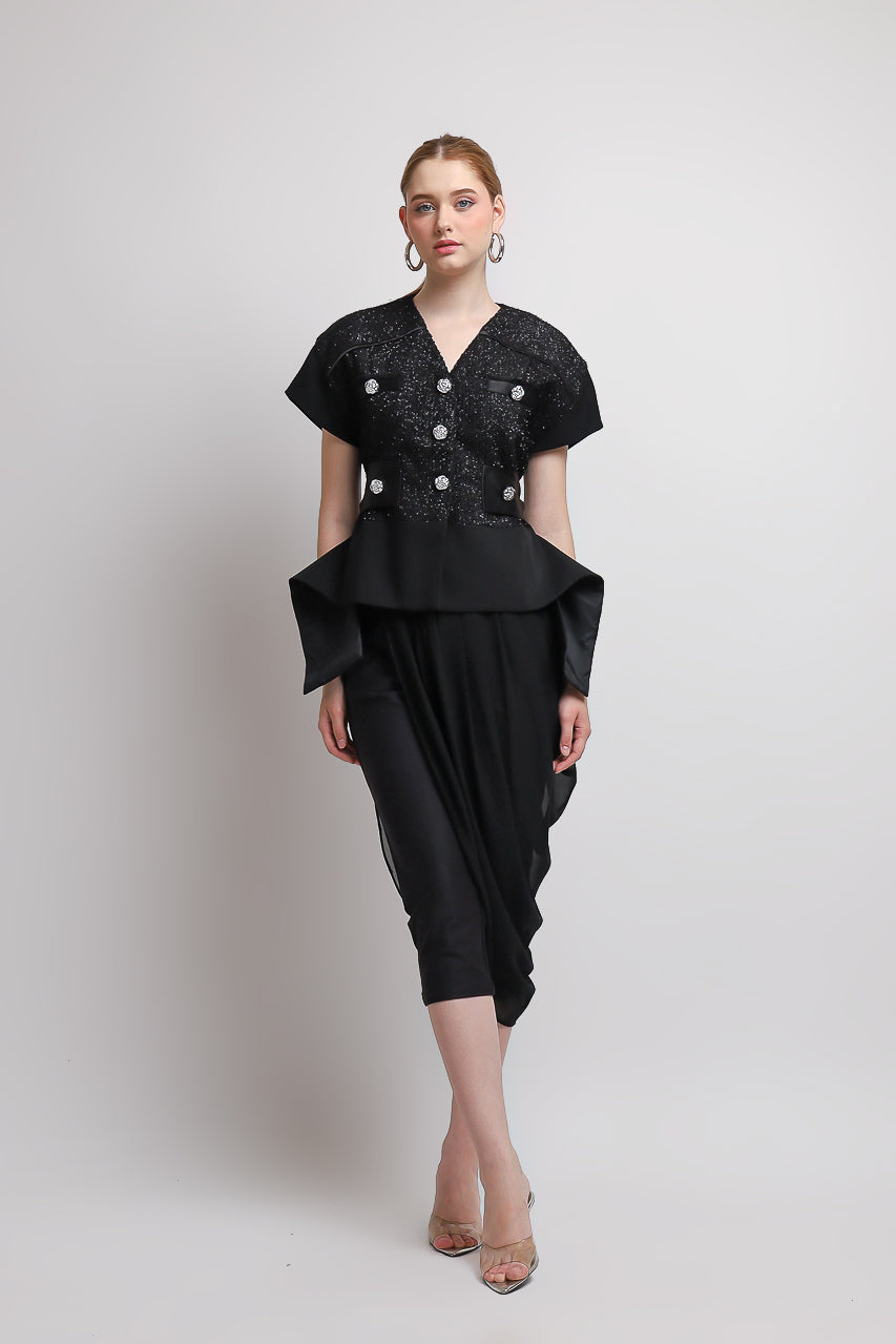 Bloom et Champs Tassel Glitter Top/Chiffon Pants